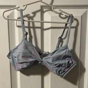 Blue and Purple Swimsuit Top and Bottoms